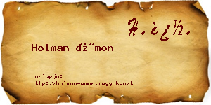 Holman Ámon névjegykártya